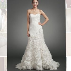 NWT ENZOANI crinkle chiffon Gloria wedding dress